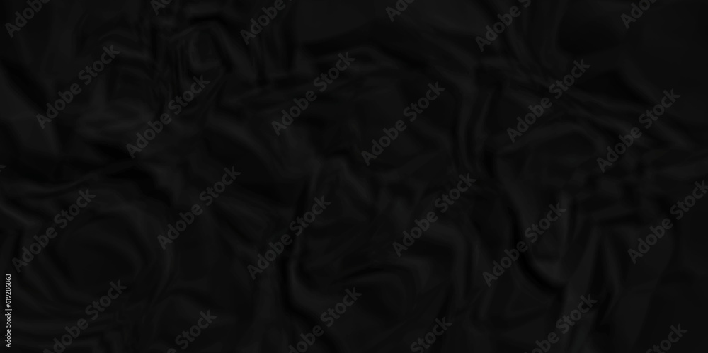 Black fabric texture and Crumpled black paper for background image. top view. black satin background Black fabric texture and Crumpled black paper for background image. top view. black satin background