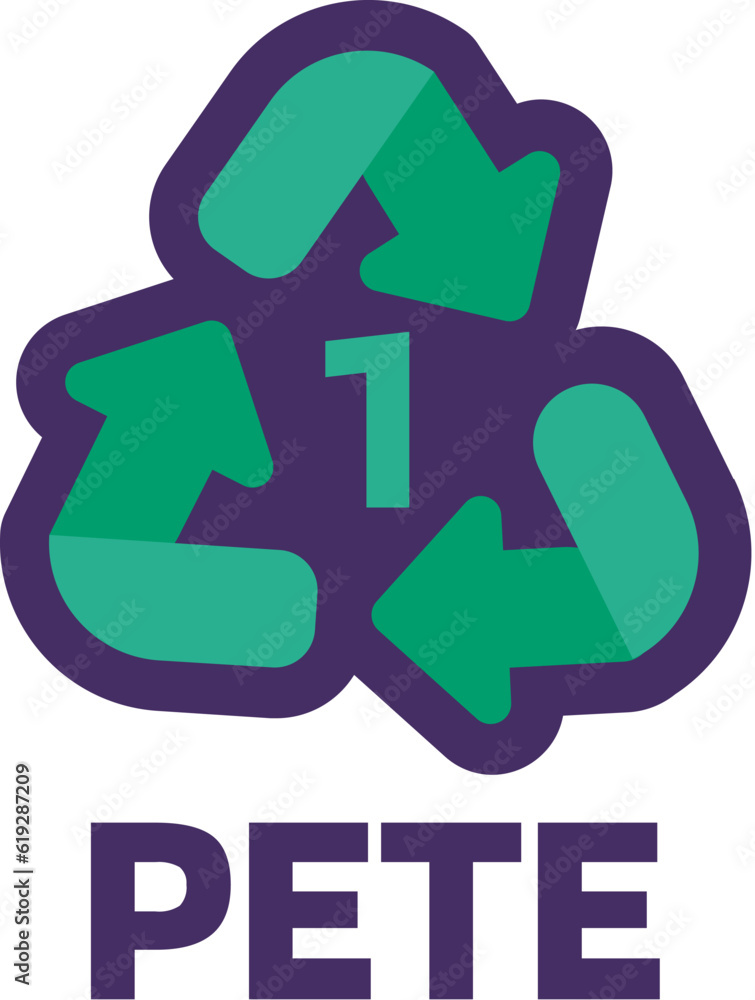Caution Marking Recycling PETE Industrial Code 1 Caution Marking Recycling PETE Industrial Code 1