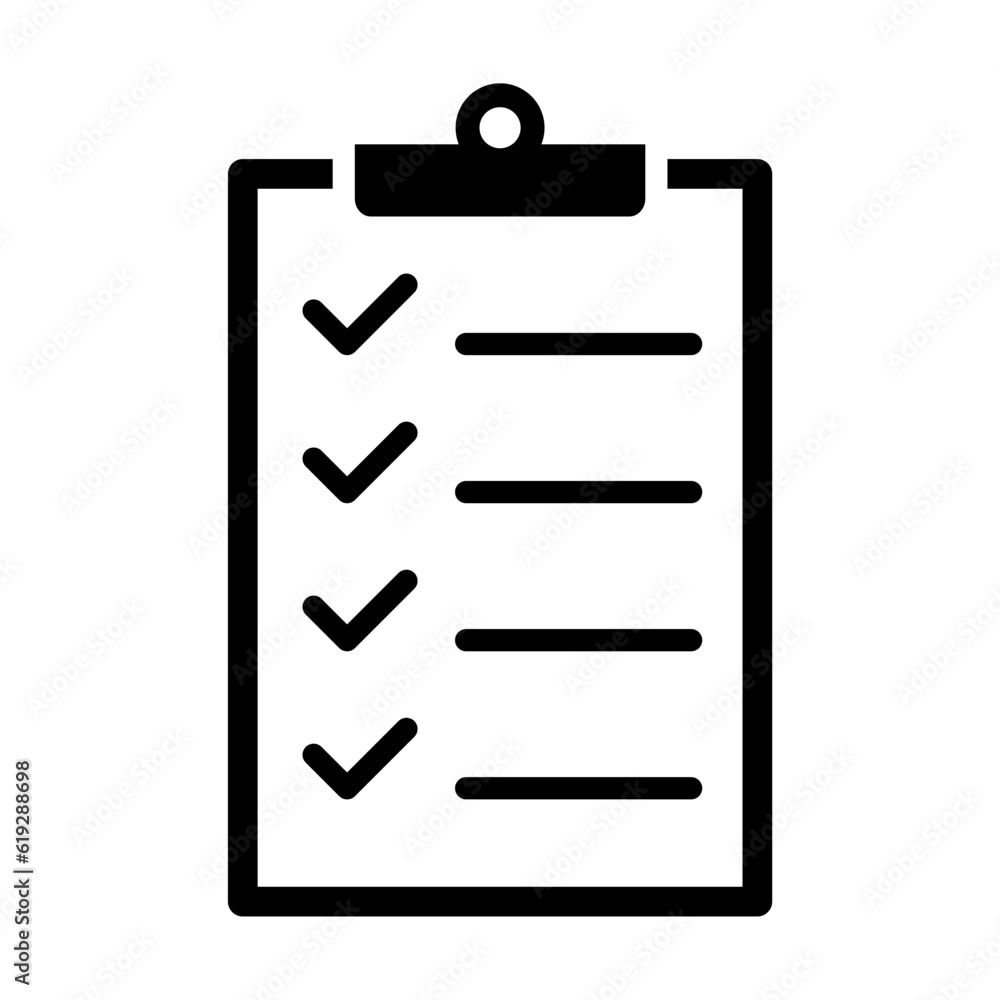Checklist vector icon isolated on white background for graphic design, logo, web site, social media, mobile app, illustration Checklist vector icon isolated on white background for graphic design, logo, web site, social media, mobile app, illustration