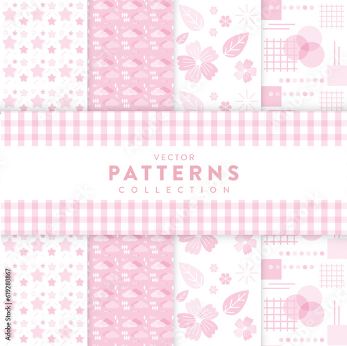 Vector patterns collections pink seamless pattern 