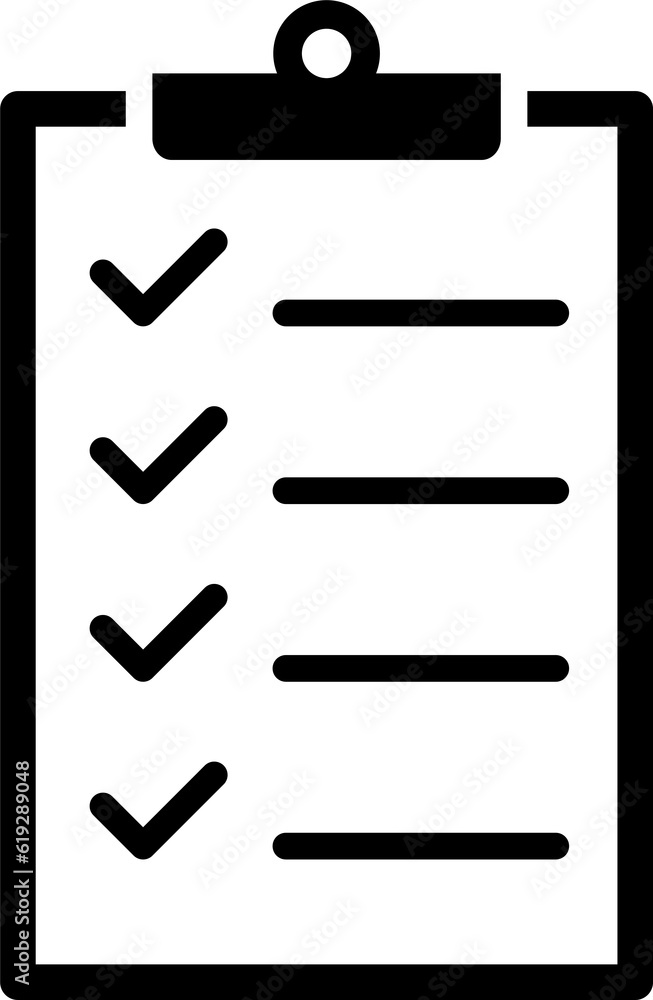 Checklist icon for graphic design, logo, web site, social media, mobile app, illustration Checklist icon for graphic design, logo, web site, social media, mobile app, illustration