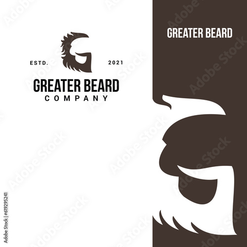 Letter G Beard Logo