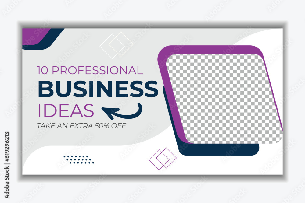 youtube custom thumbnail web baner design template