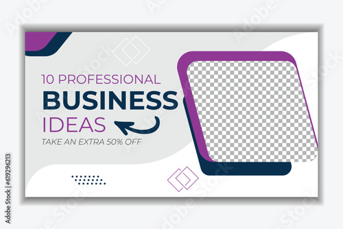 youtube custom thumbnail web baner design template