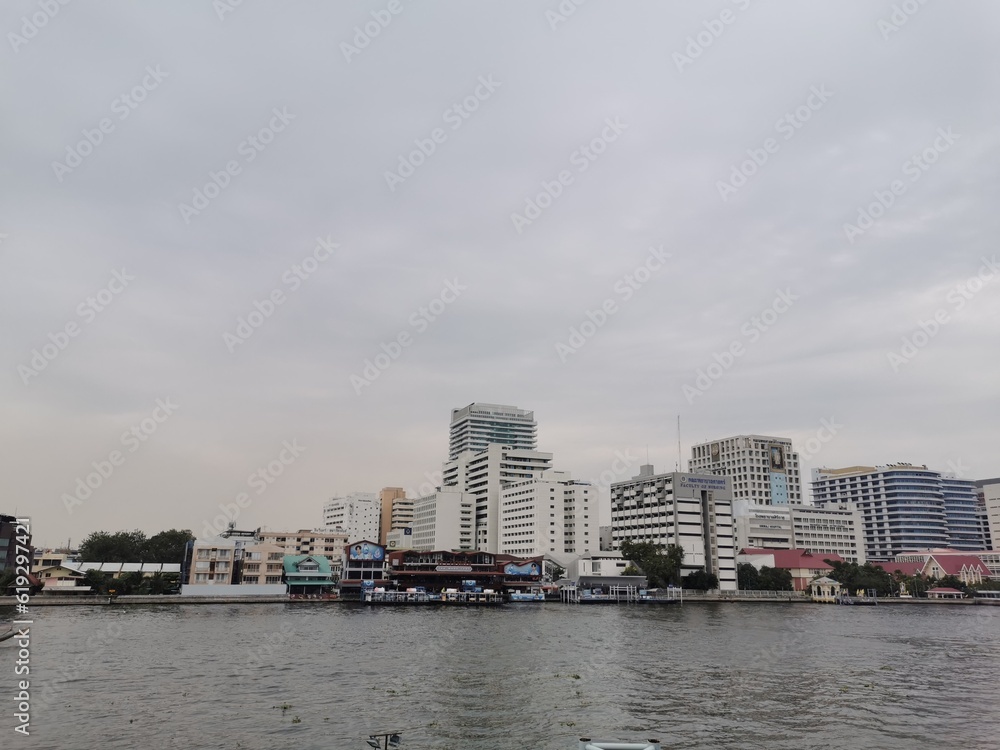 Thailand Bangkok view riverside Chopraya
