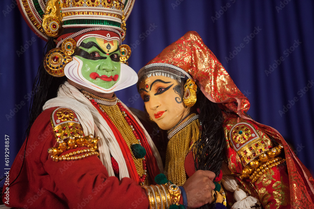 Bhima and panchali played by kathakali artists