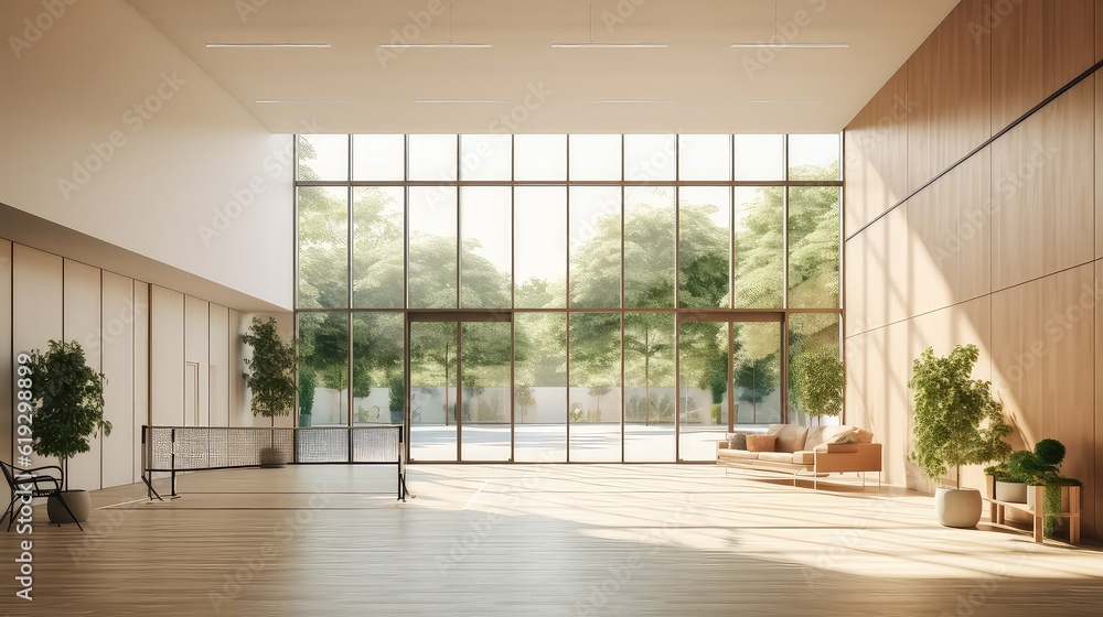Fototapeta premium large empty open entrance for modern office 