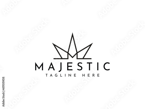 luxury crown king queen logo design