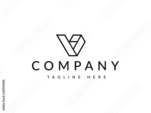 Free Download modern and stylish letter V logo design - GFXLoad