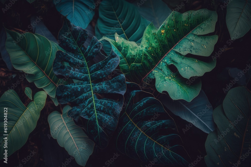 detailed close-up of a green leaf on a plant with visible veins and texture. Generative AI detailed close-up of a green leaf on a plant with visible veins and texture. Generative AI