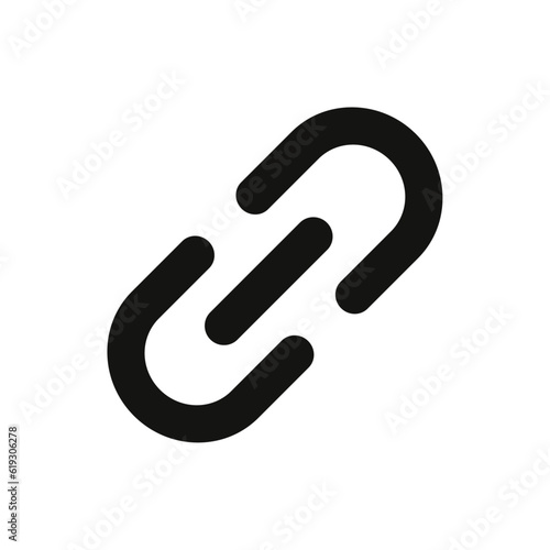 Web link icon black color isolated on transparent background.