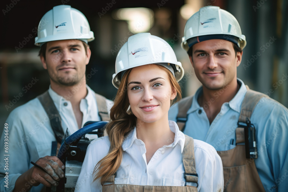 The portrait of a team of workers