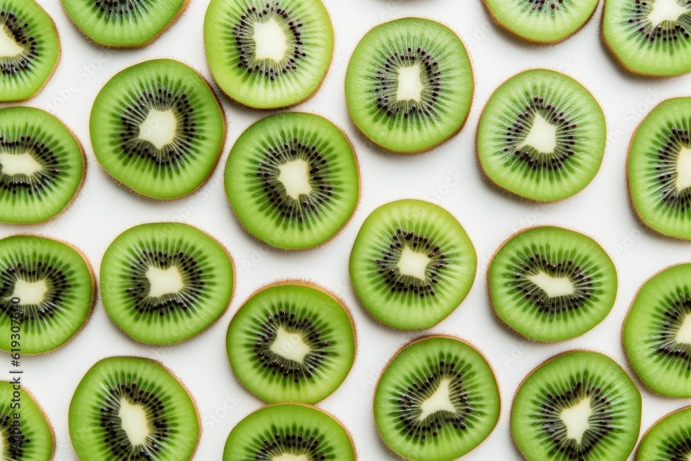 stack of sliced kiwi fruit stack of sliced kiwi fruit