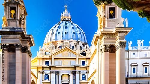 Sacred Splendor: Exploring the Magnificence of Vatican City. Generated AI photo