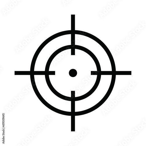 Target destination icon. Aim sniper shoot symbol.