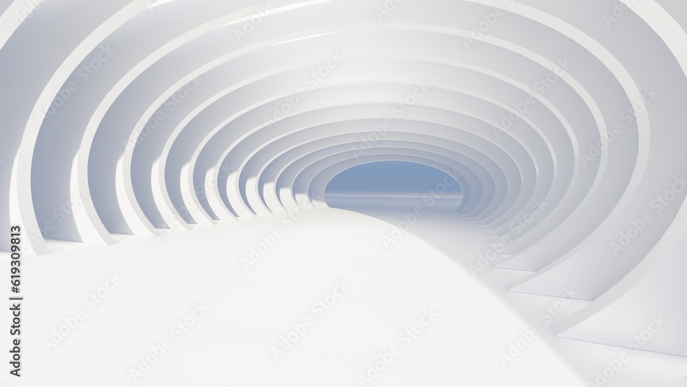 Abstract architecture background arched interior 3d render Abstract architecture background arched interior 3d render