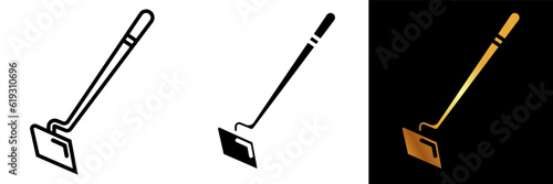 Garden Hoe Icon, The Garden Hoe icon represents an indispensable tool in gardening and agriculture.