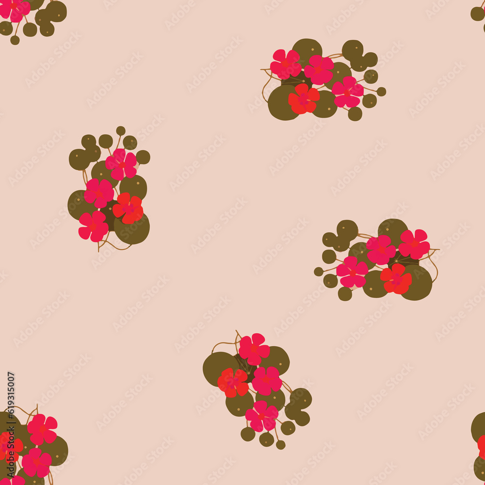 colourfull floral pattern watercolour flower seamless  design 