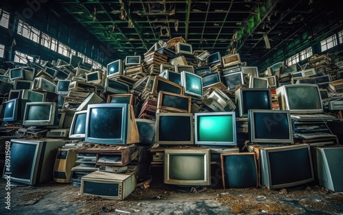 A lot of electronic waste such as computer monitors thrown around the city and pollutes the environment. 