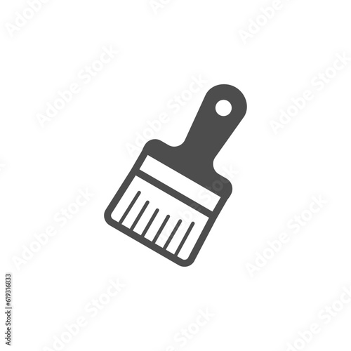Painting brush, vector construction and repair tool icon