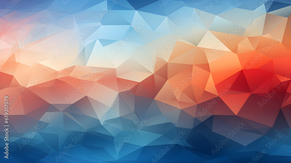 An abstract polygonal background creates a mesmerizing kaleidoscopic display of interconnected shapes and hues. generative ai An abstract polygonal background creates a mesmerizing kaleidoscopic display of interconnected shapes and hues. generative ai