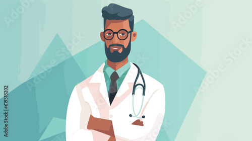 illustration a single doctor with blouse