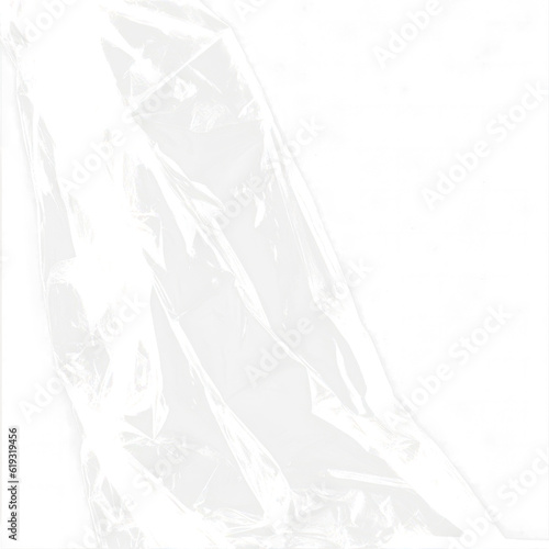 Plastic wrap texture overlay effect. Polyethylene packaging for vinyl or cd cover. Shrink crumpled plastic sleeve, vector mockup illustration.