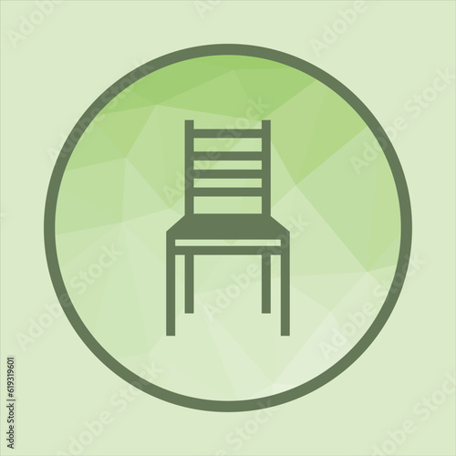 sitting chair furniture icon, vector logo icon