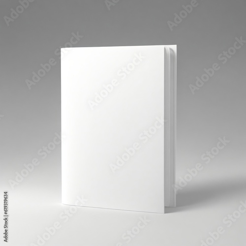 Isolated Book with White Cover and Pages © Nahid
