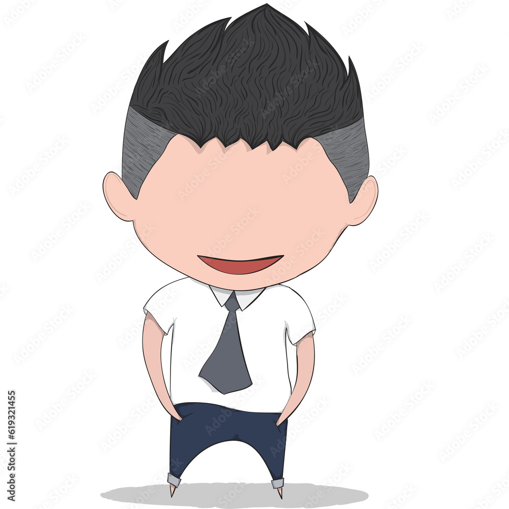 Happy face businessman business doodles Happy face businessman business doodles