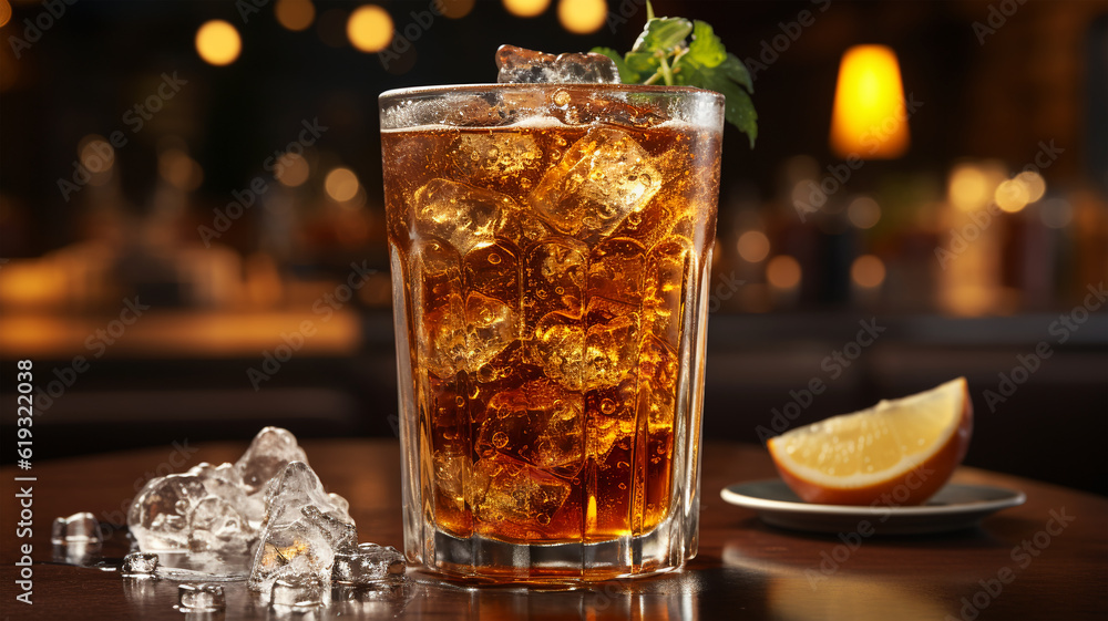 Culinary Cola Craft: Chilled in Glass, Distinctive Drink on Café Menus Culinary Cola Craft: Chilled in Glass, Distinctive Drink on Café Menus