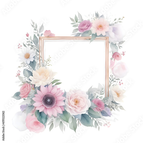 frame of roses