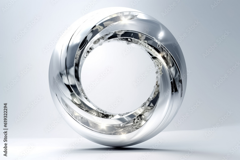 Silver circle with shadow isolated on smoke grey background. Shiny silver circle for any Shinning Luxury product package Graphic. Generative AI. Silver circle with shadow isolated on smoke grey background. Shiny silver circle for any Shinning Luxury product package Graphic. Generative AI.