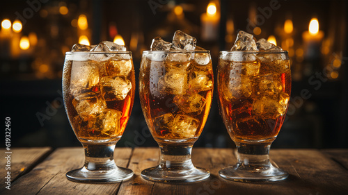 Captivating Cola: Iced Perfection in Glass, Setting Bar and Cafe Menu Standards photo