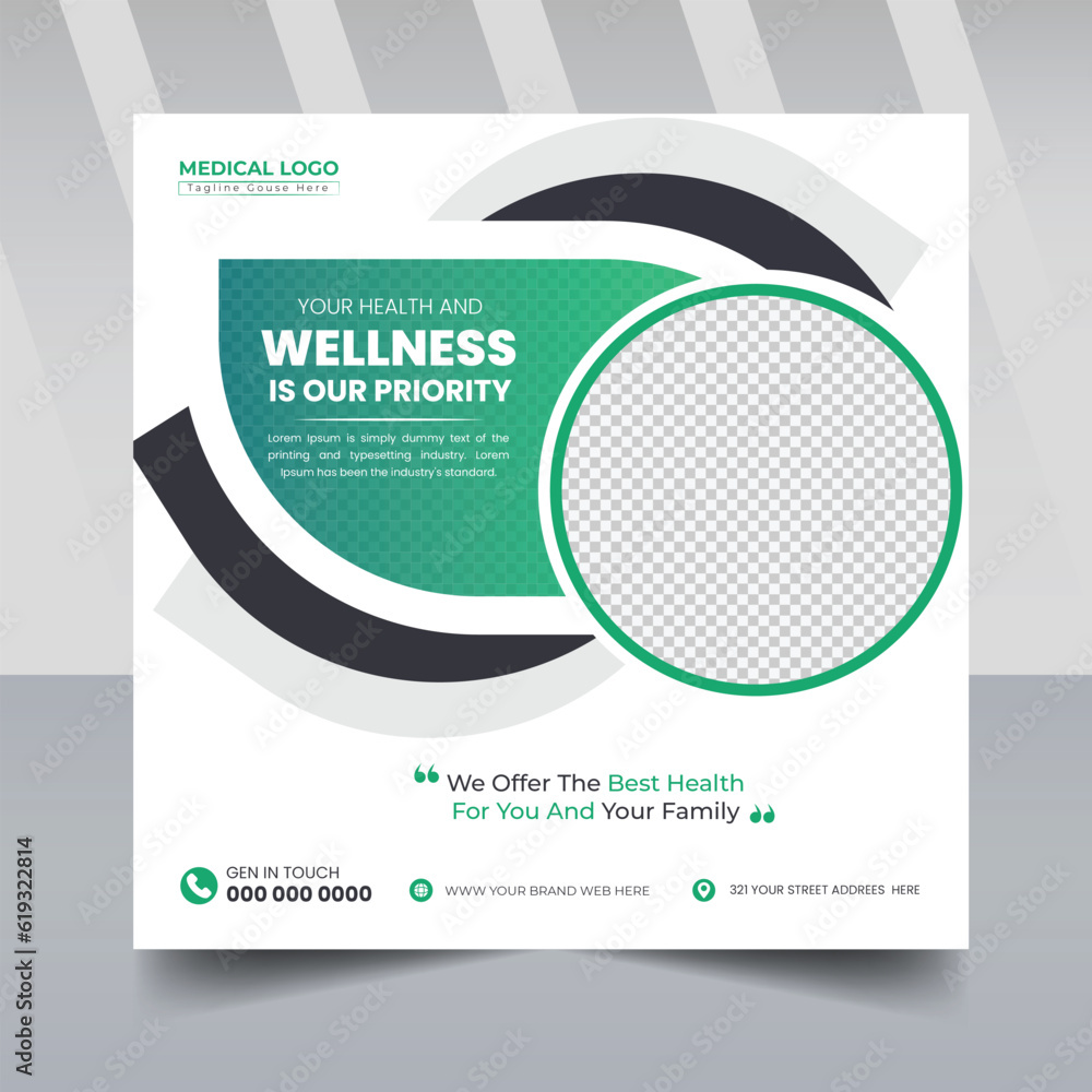 Healthcare or clinic doctor social media post design for hospital and dentist banner Healthcare or clinic doctor social media post design for hospital and dentist banner