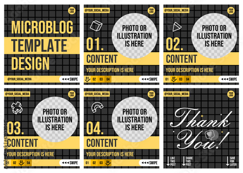 Black and yellow microblog design