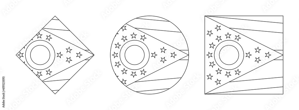 ohio state flag outline set. PNG Stock Illustration | Adobe Stock