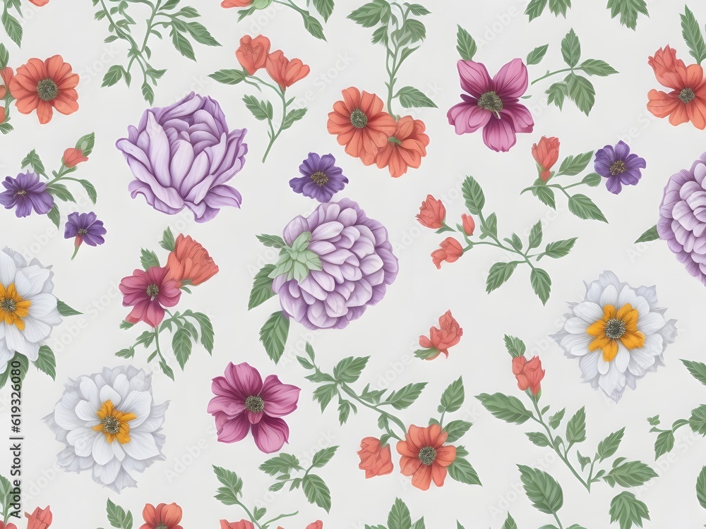 Seamless Cute Floral Background Pattern, Seamless Small Flower Background Pattern Seamless Cute Floral Background Pattern, Seamless Small Flower Background Pattern