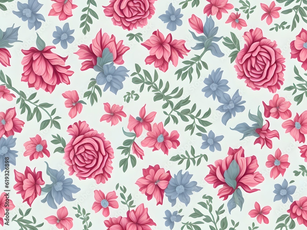 Seamless Cute Floral Background Pattern, Seamless Small Flower Background Pattern Seamless Cute Floral Background Pattern, Seamless Small Flower Background Pattern