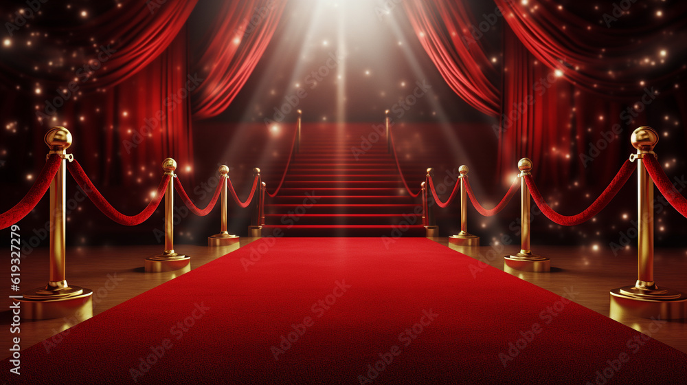 Red carpet concept. AI Generative Red carpet concept. AI Generative