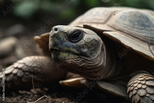 Generative AI. an old turtle