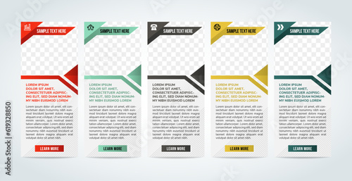 Vector Infographic Company Milestones Timeline Template with big rectangle photo placeholders and shadow effects. five variation color with icon and sample of text. transparency diagonal line pattern.