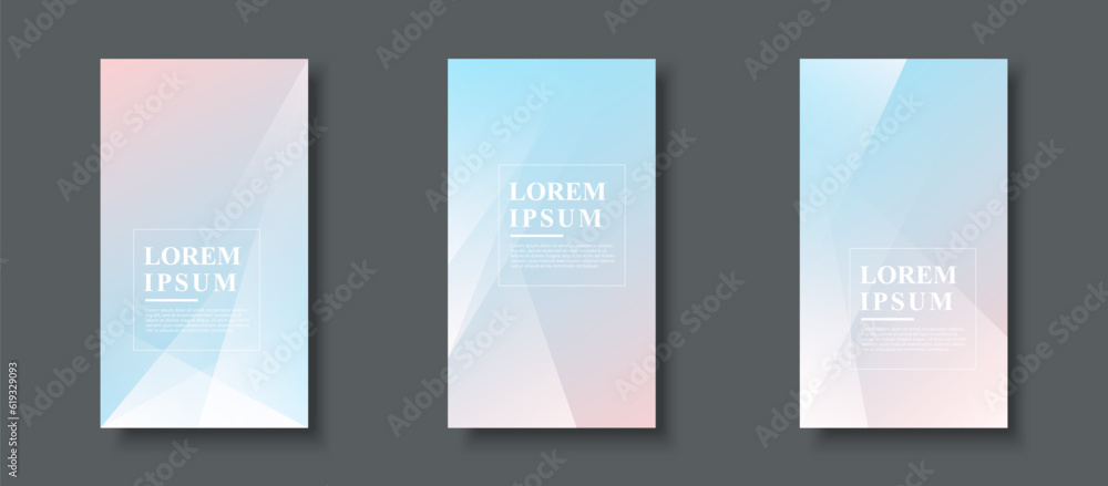 Creative Story Package background . full of colors, red and blue pastel gradation