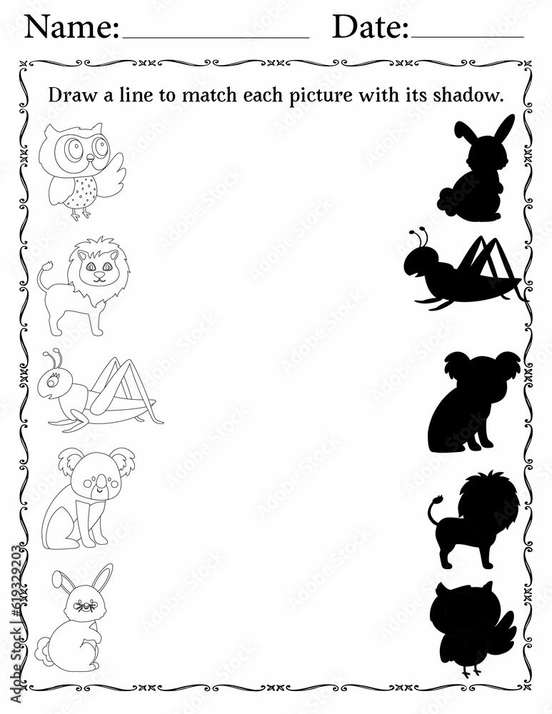 Printable Matching Activity Pages for Kids | Matching Activity ...