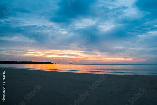 view of the sea before sunset at Khao Lak  Thailand.