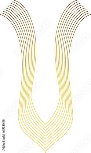 luxury abstract gold floral ornament