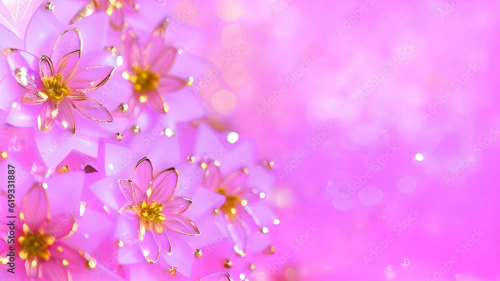 Luxury pink golden flower background pink shades in 3d abstract style , Illustration from vector about modern template deluxe design of pink flowers in vase, , Valentines day concept Luxury pink golden flower background pink shades in 3d abstract style , Illustration from vector about modern template deluxe design of pink flowers in vase, , Valentines day concept