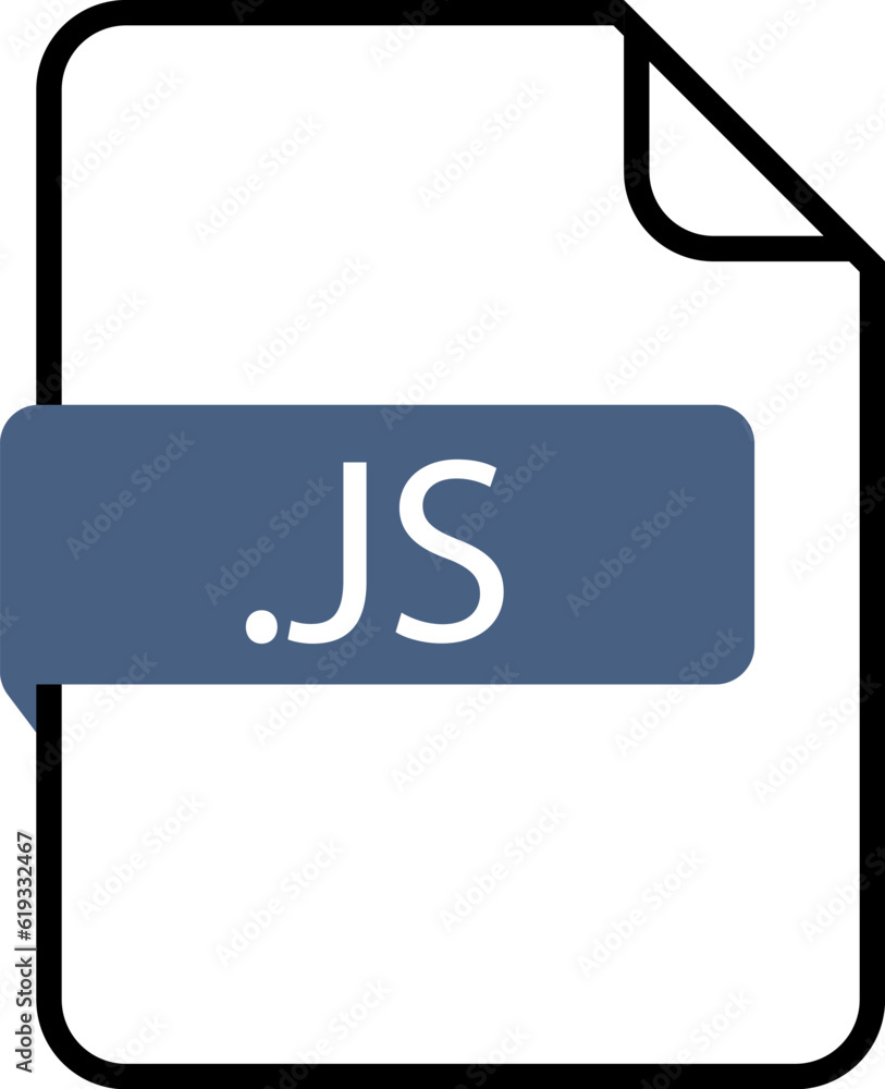 js File format icon. Format for texts, images, vector images, videos ...