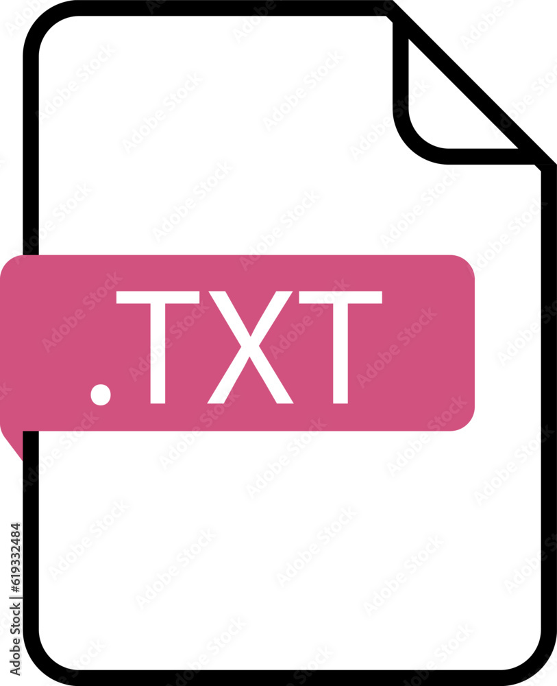 txt File format icon. Format for texts, images, vector images, videos ...