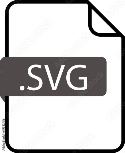svg File format icon. Format for texts, images, vector images, videos - pdf, doc, jpg, xls, zip. File download symbols. Document types in flat style. Vector illustration